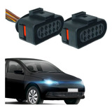 02 Pçs Plug Chicote Conector 10 Vias Farol Voyage Foco Duplo