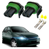 02 Plug Conector Chicote Farol Milha Gm Vectra Astra Agile