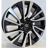 02 Rodas Nova Toyota Hilux Sw4 Aro 22 6x139 (par)+bicos Cor Preto Diamantado