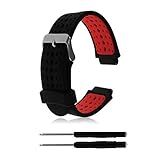 02 Black Red ZSZCXD Soft Silicone Replacement Watch Band For Garmin Forerunner 230 235 220 620 630 735 Smart Watch