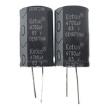 02 Capacitor Eletrolítico 4 700uf 63v Pronta Entraga