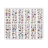 02 Cartelas De Adesivos Corações 3D Puff Bichinhos Adesivo Bolha Alto Relevo