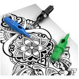 02 Cartuchos Universais Caneta Esferográfica Pen Tattoo