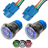 02 Chaves Liga Desliga Inox Interruptor Led 12v C Chicote