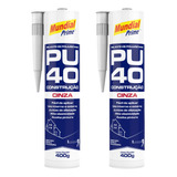 02 Cola Selante Poliuretano Pu40 Flex Multiuso Vedatudo 400g
