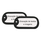 02 Dog Tag Dogtag Aço Inox Gravada Gravação Personalizada
