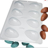 02 Formas Simples Para Chocolate Ovo Liso 100g Sp 140 3625 Cor Branco