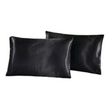 02 Fronhas De Cetim 01 Par Anti Frizz Macio 50cmx 70cm