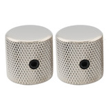 02 Knobs Flat Top Compatível Para Potenciômetros 6 4mm Cts