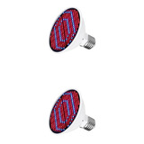 02 Lâmpadas Led Grow 300leds E27 cultivo Indoor Estufa