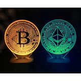 02 Luminárias Bitcoin E Ethereum