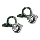 02 Mancal Com Rolamento Ucp210 Para Eixo 50mm