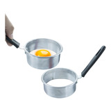 02 Modelador De Ovo Redondo 10cm Para Chapa Lanche Lanchonet