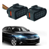 02 Pçs Plug Chicote Conector 10 Vias Farol Polo Foco Duplo