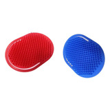 02 Pente Plástico De Bolso Pata Pata Oval Cor Da Foto