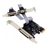 02 Placa Pci e Express C  2 Portas Serial Db9 Rs232 Paralela