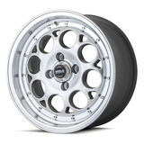 02 Rodas Weld Magnun C17 Aro 17x7 4x100 Gol Chevette Cor Prata Com Diamantado E Preto Diamantado