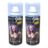 02 Spray Glitter Para Cabelo E Corpo Brilho Rostinho Pintado