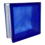 02 Tijolo Bloco De Vidro Azul 19 X 19 Sevesblock