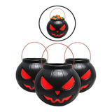 03 Abobora Halloween Balde Decoração Enfeite Festa Preta