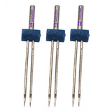 03 Agulha Dupla Para Máquina De Costura Doméstica 2, 3 E 4mm