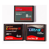 03 Cartões De Memória Sandisk Compact Flash.