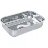 03 Cuba N° 02 56x34x14cm Inox 430 Válvula/sifão Tecnocuba