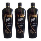 03 Escovas Progressivas D Ouro Cabelos Afro 3x1000ml Atacado
