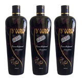 03 Escovas Progressivas D Ouro Cabelos Afro 3x1000ml