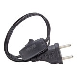 03 Fios Rabicho 1,2mt C Interruptor Meio Fio P/ Abajur