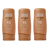 03 Protetor Solar Cenoura&bronze Fps 15 Efeito Dourado 110ml