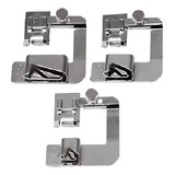03 Sapatas Calcador Bainha E Barra 10mm 19mm 25mm Doméstica
