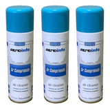 03 Unid Ar Comprimido Congelante P/ Limpeza Uso Geral 300ml