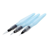 03 Canetas Pincel 3 Tamanhos Aquarela Water Brush