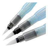03 Canetas Pincel 3 Tamanhos P M G Aquarela Water Brush