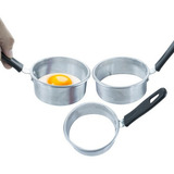 03 Modelador De Ovo Chapa Frigideira Aluminio Cabo Baquelite