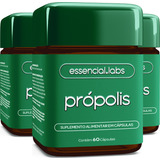 03 Potes Do Própolis Verde Com 1000mg Na Dose Extrato Com Máxima Concentração E Pureza 180 Cápsulas