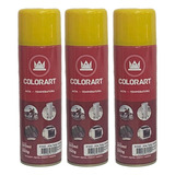 03 Tinta Spray Amarelo Alta Temperatura Motor Escape 600 c
