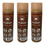 03 Tinta Spray Verniz Imbuia Para Madeira Colorart 300ml