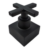 04 Acabamento Quadrado Metal Preto Cruzeta Luxo Registro 3/4