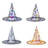 04 Chapéu De Bruxa Transparente Sortidos Halloween