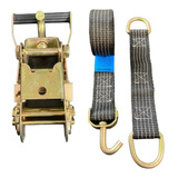 04 Kits Guincho Cinta 3 Mts Catraca + Alça 5 Toneladas Preta
