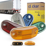 04 Lanterna Lateral De Led Caminhão Bau Barcos Trailer