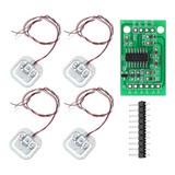 04 Pçs Célula De Carga Sensor De Peso 50kg + 1 Modulo Hx711