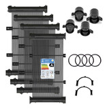 04 Placas 3 Mts Aquecimento Solar Piscina Até 8.000 Lts