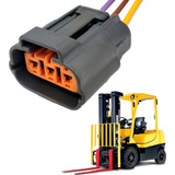 04 Soquete Plug Conector Bobina Ignição Empilhadeira Hyster