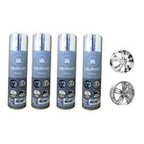 04 Tinta Spray Cromado Automotiva Carro Moto Roda Chapas 