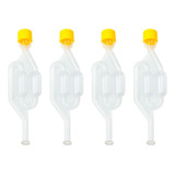 04 Válvula Airlock Tipo S Fermentação Cerveja Anel Vedante