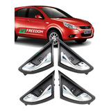 04 Maçaneta Puxador Cromado Interno Da Porta Jac Motors J3