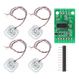 04 Pçs Célula De Carga Sensor De Peso 50kg 1 Modulo Hx711